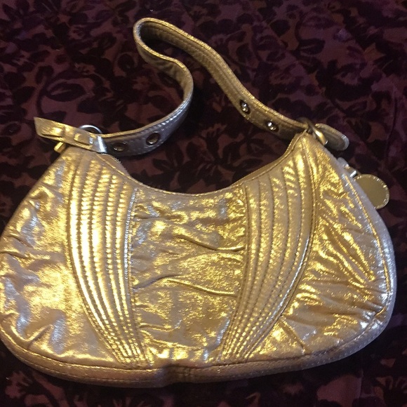 Stuart Weitzman metallic gold handbag - Picture 5 of 7